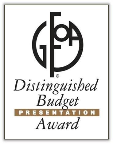 GFOA distinguished budget award