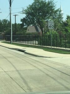 New Speed Sign near St. Laurence Church