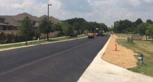 New asphalt on Shady Oaks Drive