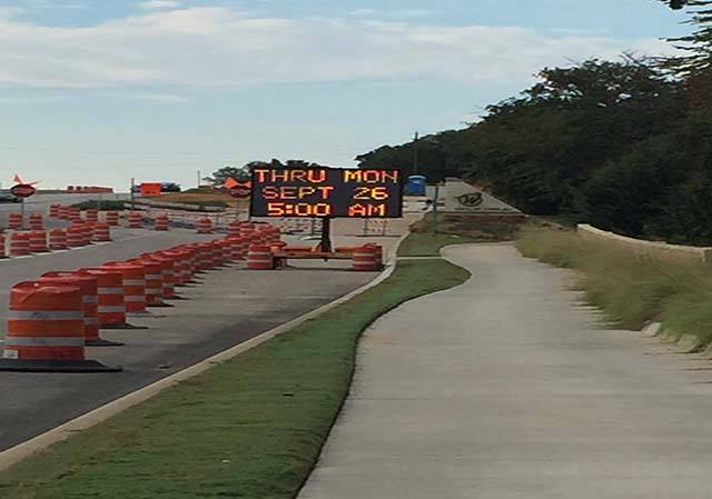 TxDot and Austin Bridge & Road plan to have FM 1938 open to through traffic by 5:00 AM, Monday, 9/26.