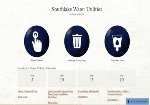 Southlake Water Utilities Snapshot Bottom Page