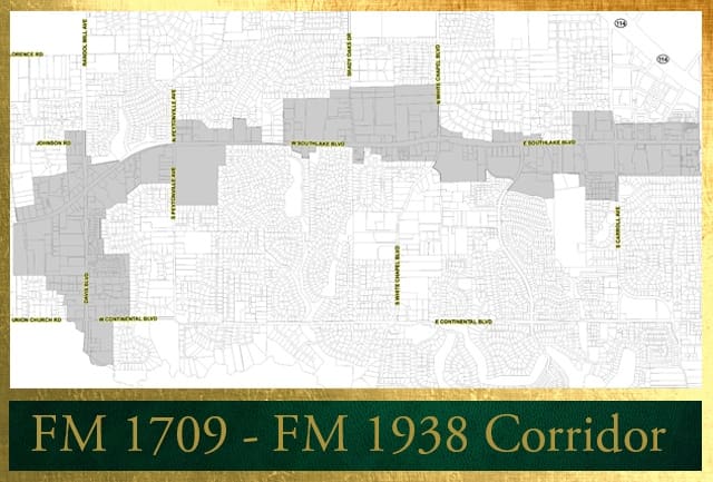 FM 1709 1938 Corridor Map