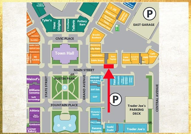 Art in the Square Parking Map