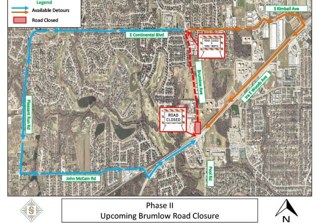 Brumlow Avenue Road Closure Map
